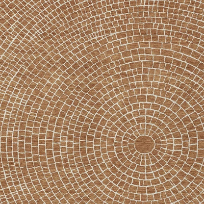 8' X 10' Rust And Ivory Geometric Washable Indoor Outdoor Area Rug HomeRoots