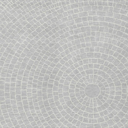 3' X 5' Silver And Ivory Geometric Washable Indoor Outdoor Area Rug HomeRoots