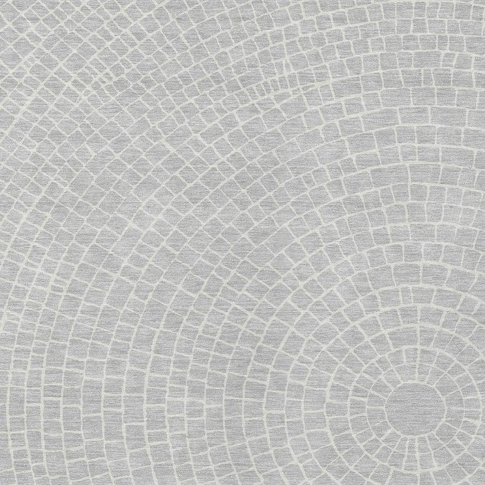 5' X 8' Silver And Ivory Geometric Washable Indoor Outdoor Area Rug HomeRoots