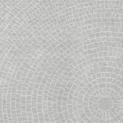 5' X 8' Silver And Ivory Geometric Washable Indoor Outdoor Area Rug HomeRoots