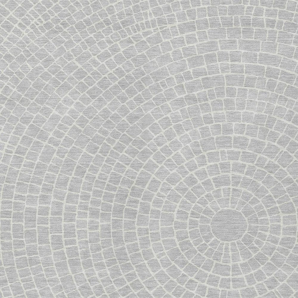 8' X 10' Silver And Ivory Geometric Washable Indoor Outdoor Area Rug HomeRoots