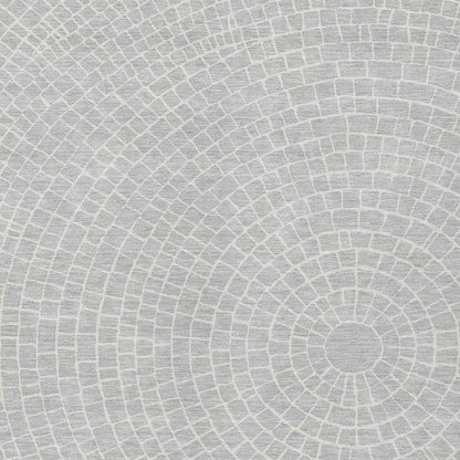 8' X 10' Silver And Ivory Geometric Washable Indoor Outdoor Area Rug HomeRoots