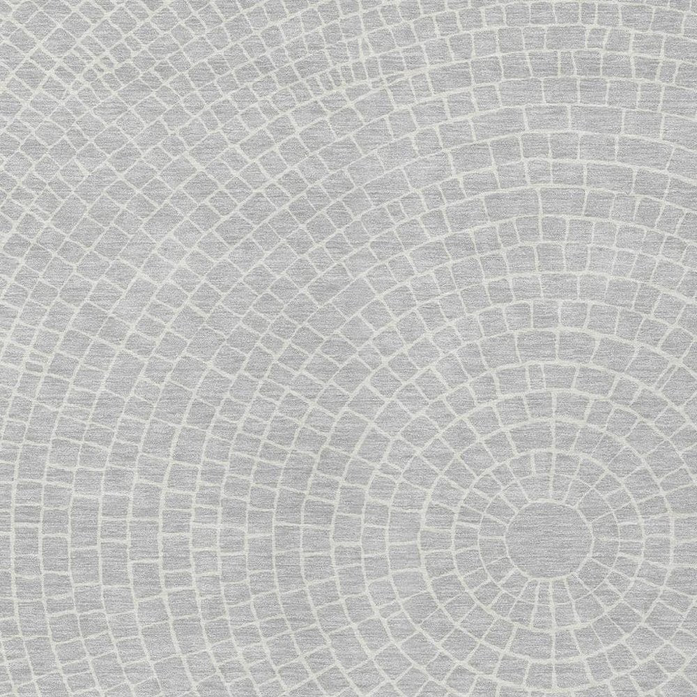 9' X 12' Silver And Ivory Geometric Washable Indoor Outdoor Area Rug HomeRoots