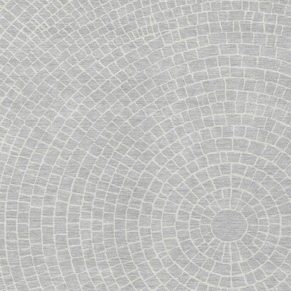 9' X 12' Silver And Ivory Geometric Washable Indoor Outdoor Area Rug HomeRoots