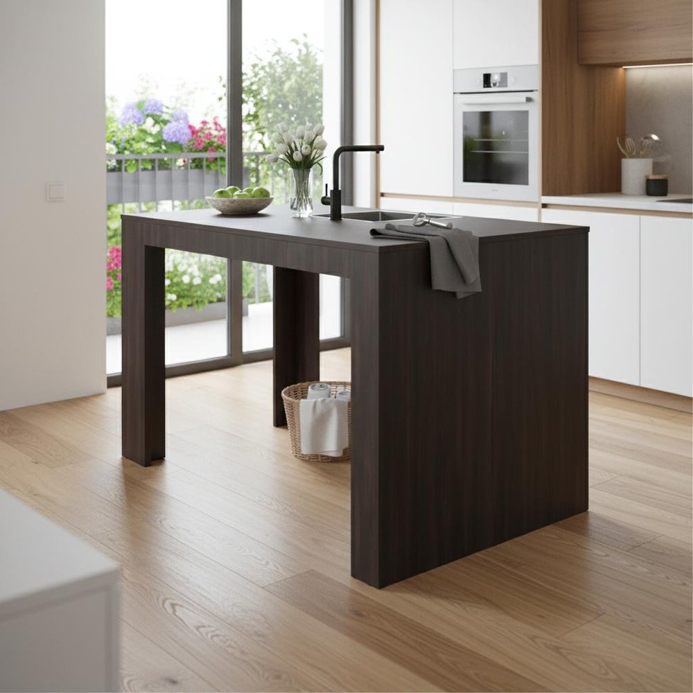 36" Brown Wood Kitchen Island HomeRoots