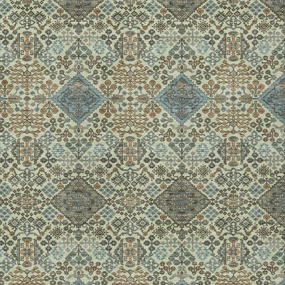 3' X 5' Green And Teal Blue Geometric Washable Indoor Outdoor Area Rug HomeRoots