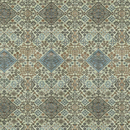 5' X 8' Green And Teal Blue Geometric Washable Indoor Outdoor Area Rug HomeRoots