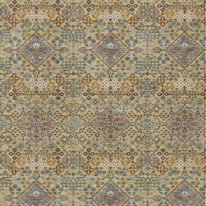 8' X 10' Gold And Copper Geometric Washable Indoor Outdoor Area Rug HomeRoots