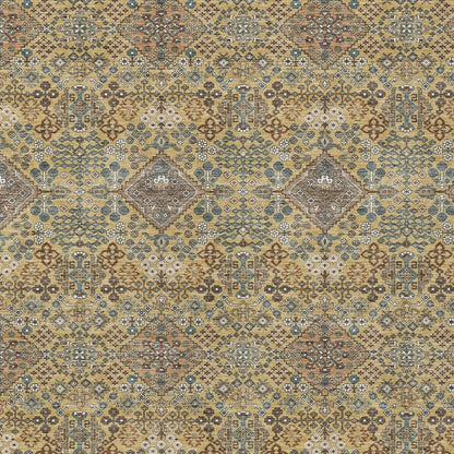 9' X 12' Gold And Copper Geometric Washable Indoor Outdoor Area Rug HomeRoots