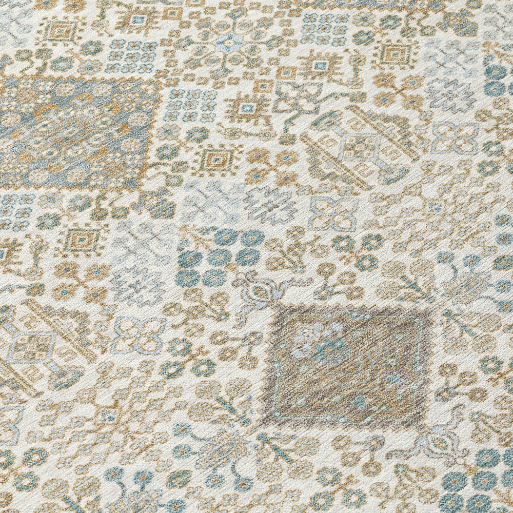 3' X 5' Ivory And Copper Geometric Washable Indoor Outdoor Area Rug HomeRoots
