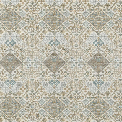 8' X 10' Ivory And Copper Geometric Washable Indoor Outdoor Area Rug HomeRoots