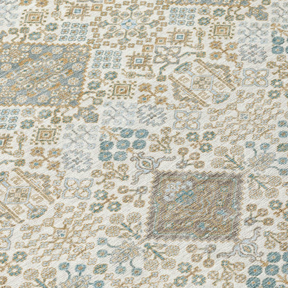 10' X 14' Ivory And Copper Geometric Washable Indoor Outdoor Area Rug HomeRoots