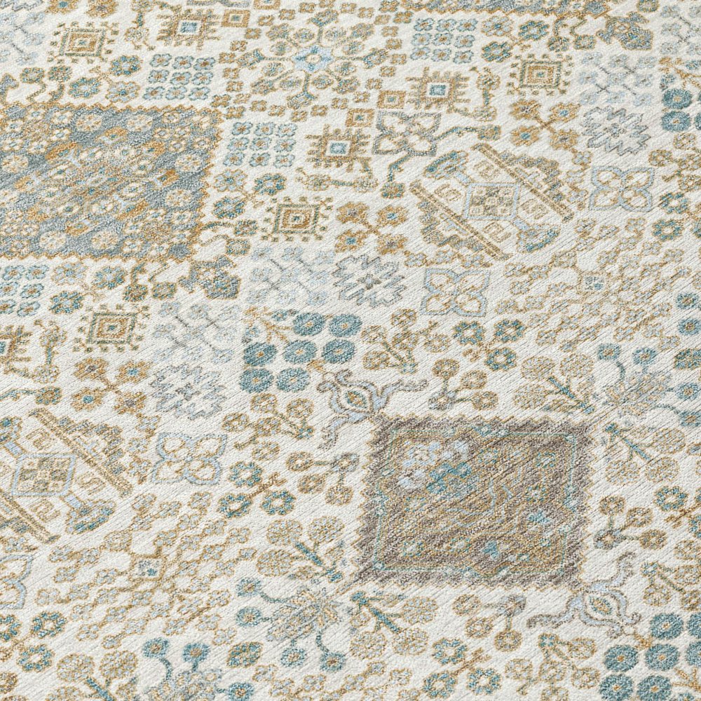 10' X 14' Ivory And Copper Geometric Washable Indoor Outdoor Area Rug HomeRoots