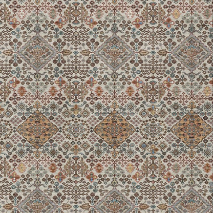9' X 12' Beige And Copper Geometric Washable Indoor Outdoor Area Rug HomeRoots