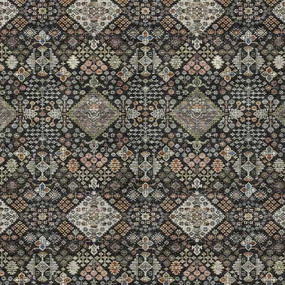9' X 12' Black And Charcoal Geometric Washable Indoor Outdoor Area Rug HomeRoots