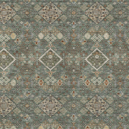 3' X 5' Green And Taupe Geometric Washable Indoor Outdoor Area Rug HomeRoots