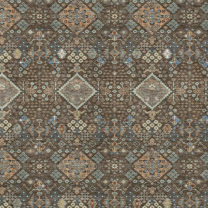 3' X 5' Chocolate And Brown Geometric Washable Indoor Outdoor Area Rug HomeRoots