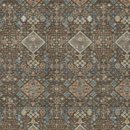 5' X 8' Chocolate And Brown Geometric Washable Indoor Outdoor Area Rug HomeRoots
