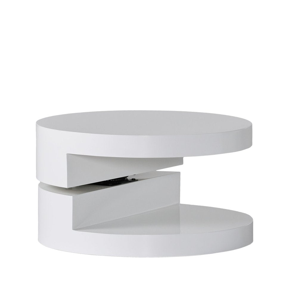 38" White Wood Oval Pedestal Coffee Table HomeRoots