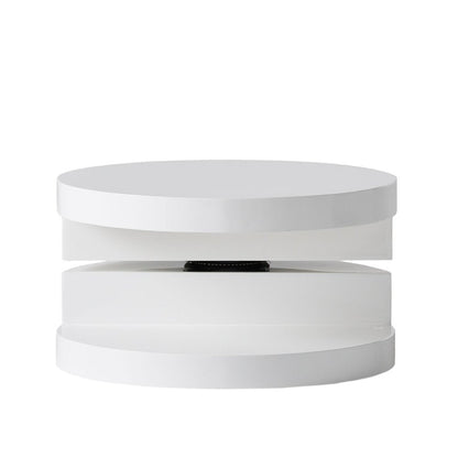 38" White Wood Oval Pedestal Coffee Table HomeRoots