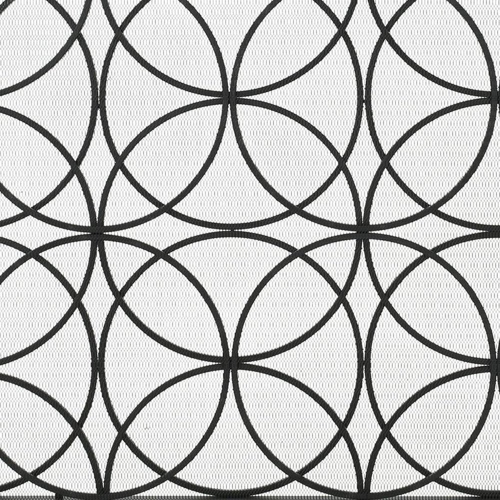 41" Black Carved Geometric Iron And Metal Ethanol Fireplace — view 7