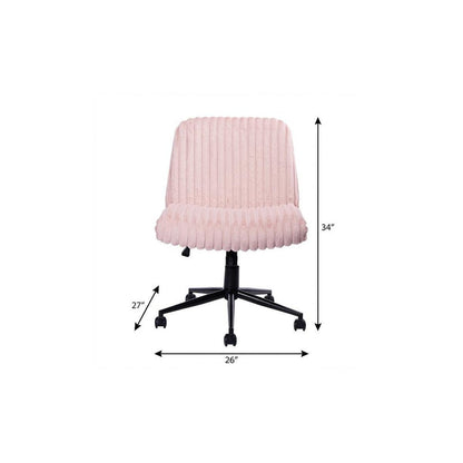 Purple and Black Adjustable Height Faux Fur Swivel Rolling Gaming Chair