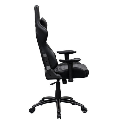 Black Swivel Rolling Racecar Gaming Chair HomeRoots