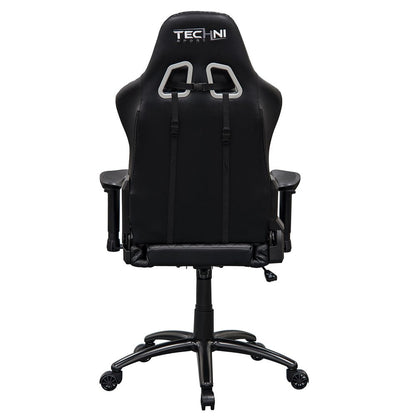 Black Swivel Rolling Racecar Gaming Chair HomeRoots
