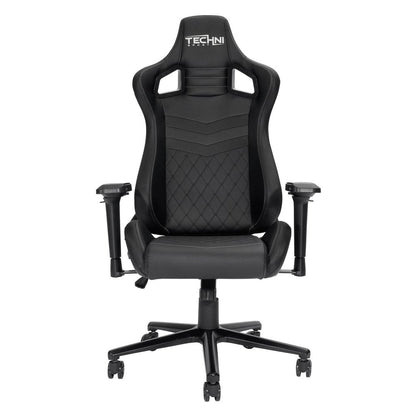 Black Swivel Rolling Racecar Gaming Chair HomeRoots