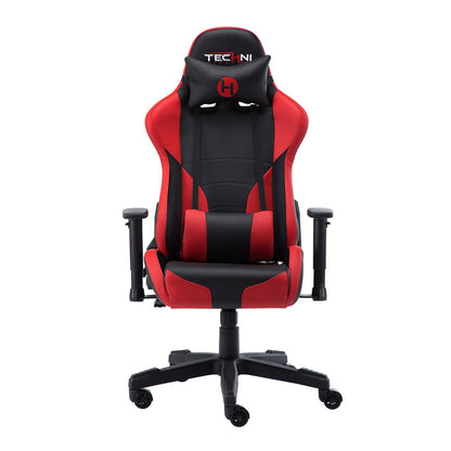 Black And Red And Black Swivel Rolling Gaming Chair HomeRoots