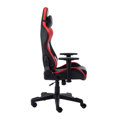 Black And Red And Black Swivel Rolling Gaming Chair HomeRoots