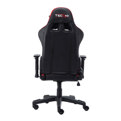 Black And Red And Black Swivel Rolling Gaming Chair HomeRoots