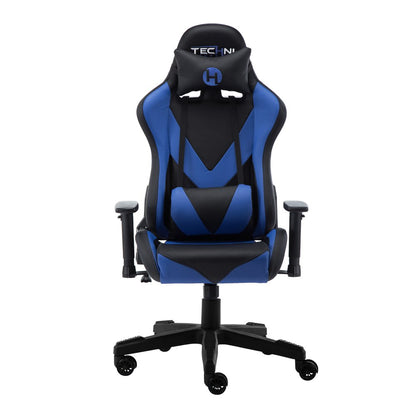 Blue And Black Swivel Rolling Gaming Chair HomeRoots
