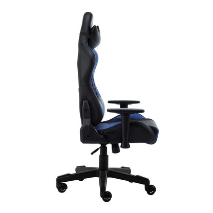 Blue And Black Swivel Rolling Gaming Chair HomeRoots