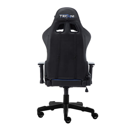Blue And Black Swivel Rolling Gaming Chair HomeRoots