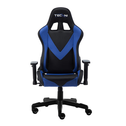 Blue And Black Swivel Rolling Gaming Chair HomeRoots