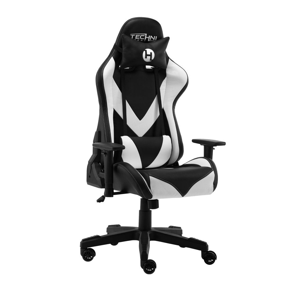 Blue And Black Swivel Rolling Gaming Chair HomeRoots