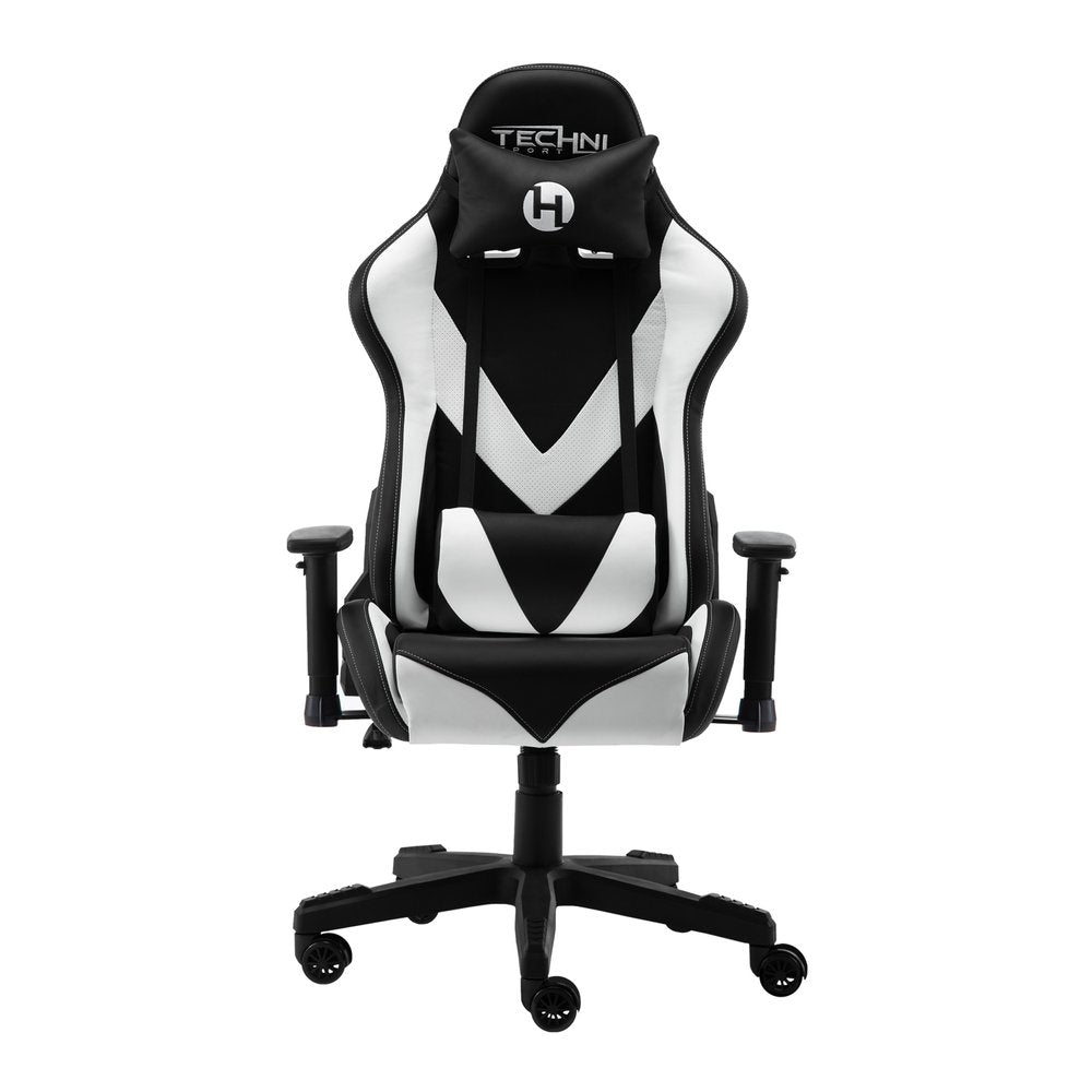 Blue And Black Swivel Rolling Gaming Chair HomeRoots