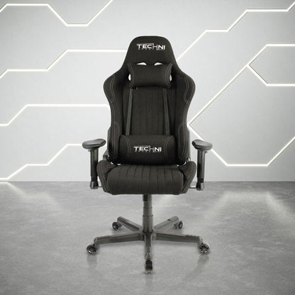 Black Swivel Rolling Gaming Chair HomeRoots