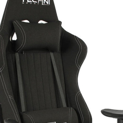 Black Swivel Rolling Gaming Chair HomeRoots