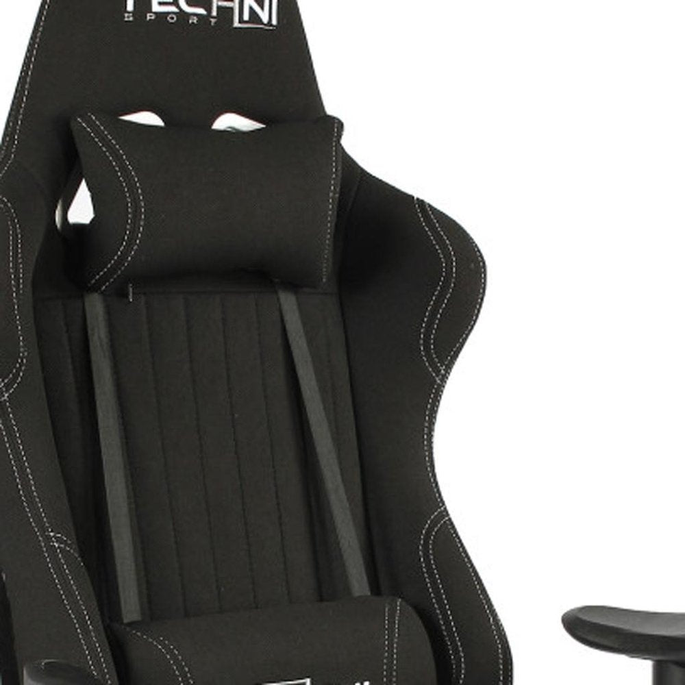 Black Swivel Rolling Gaming Chair — view 8