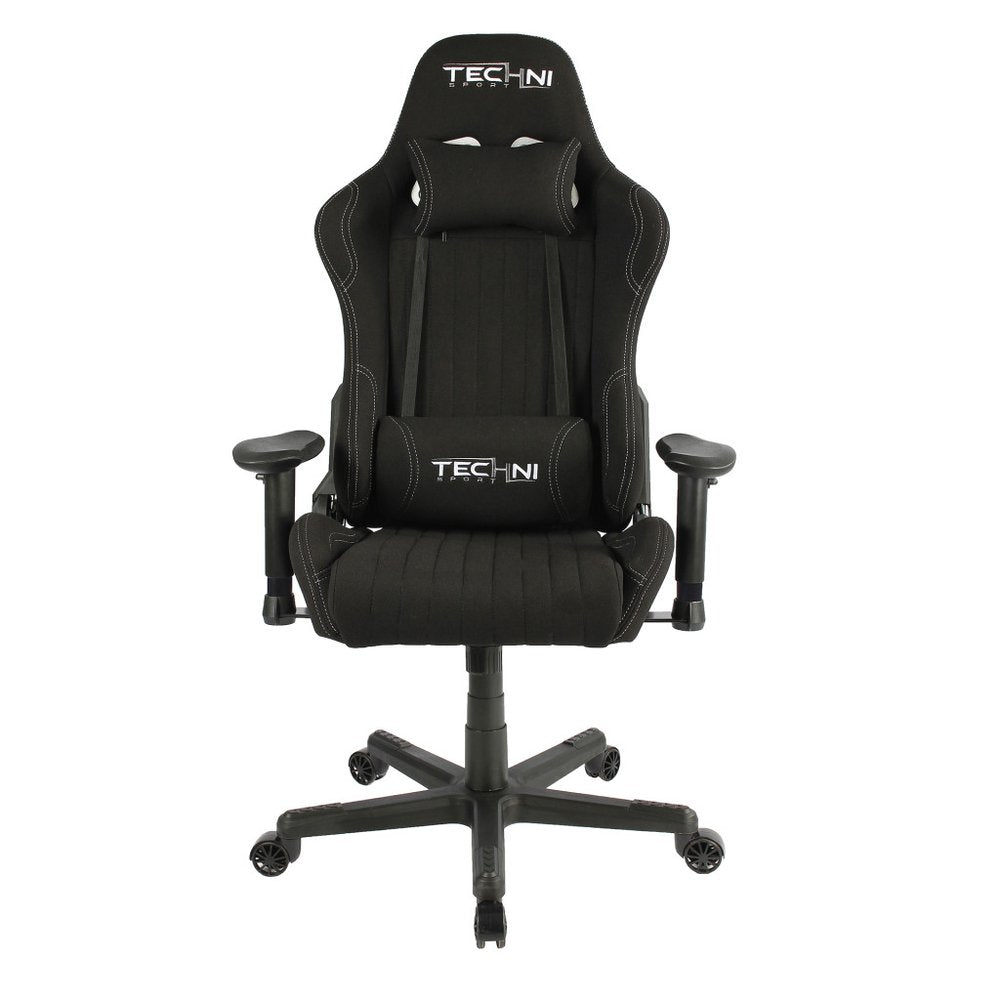 Black Swivel Rolling Gaming Chair — view 3
