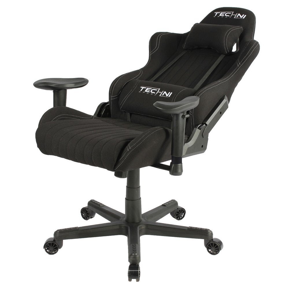 Black Swivel Rolling Gaming Chair — view 7