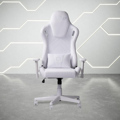 White Velvet Swivel Rolling Gaming Chair