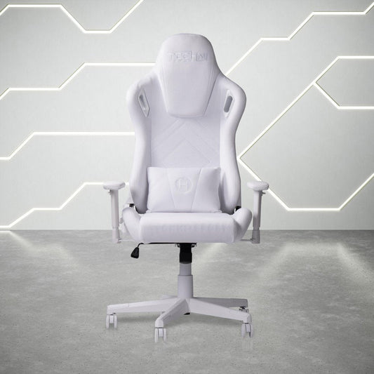 Purple And White Velvet Swivel Rolling Gaming Chair