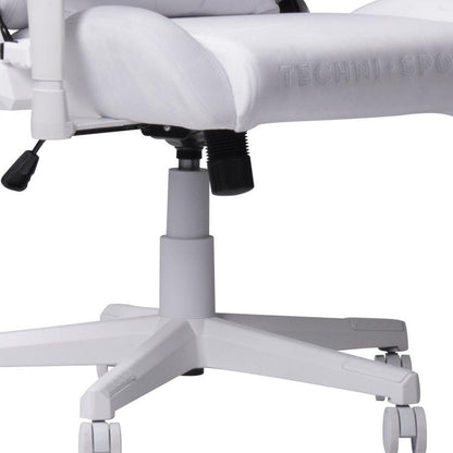 Purple And White Velvet Swivel Rolling Gaming Chair HomeRoots