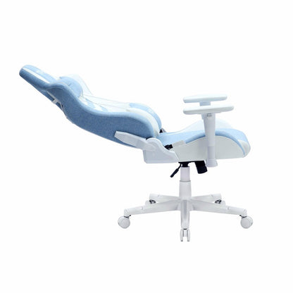 Blue And White Swivel Rolling Gaming Chair HomeRoots
