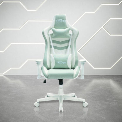 Blue And White Swivel Rolling Gaming Chair HomeRoots