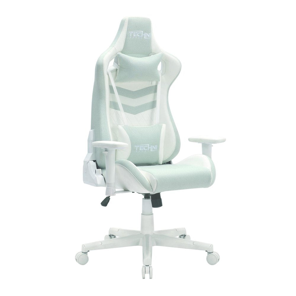 Blue And White Swivel Rolling Gaming Chair HomeRoots