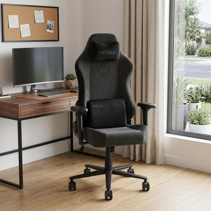 Black Swivel Rolling Gaming Chair HomeRoots